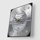 Trombone ~ Blad-muziek ~ Pensed Silver Color ~ Vierkante Klok (Hoek)