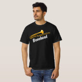 Trombone Bonehead Witte Tekst T-shirt (Voorkant volledig)