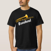 Trombone Bonehead Witte Tekst T-shirt (Voorkant)