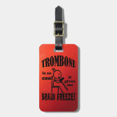 Trombone, brain Freeze Bagagelabel (Voorkant verticaal)
