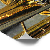 Trombone brass muziekinstrument poster (Hoek)