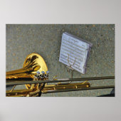 Trombone brass muziekinstrument poster (Voorkant)