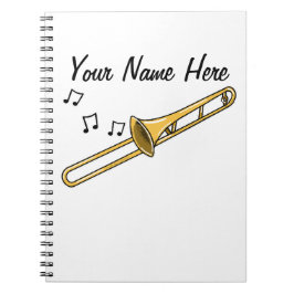 Trombone Brass Muzikant Muziekdocent Custom Notitieboek