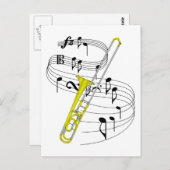 Trombone Briefkaart (Voorkant / Achterkant)