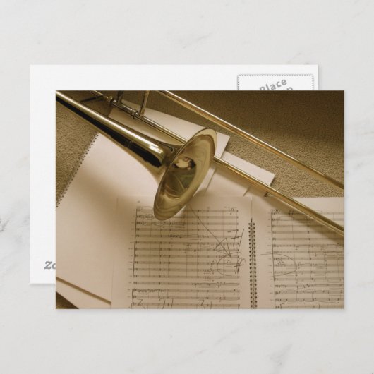 Trombone briefkaart (Voorkant / Achterkant)