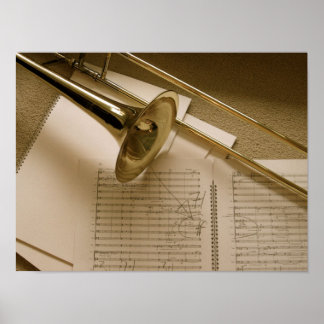 Trombone canvas afdrukken poster