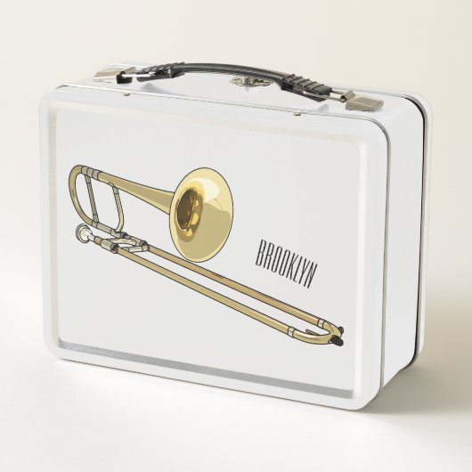 Trombone cartoon illustratie (Achterkant)