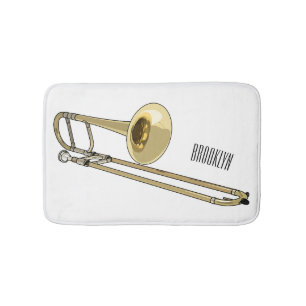 Trombone cartoon illustratie badmat