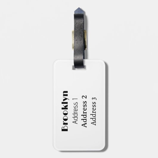 Trombone cartoon illustratie bagagelabel (Achterkant verticaal)