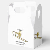 Trombone cartoon illustratie bedankdoosjes (Geopend)