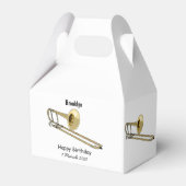 Trombone cartoon illustratie bedankdoosjes (Voorkant Zijde)