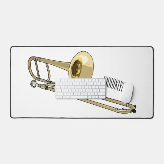 Trombone cartoon illustratie bureaumat (Keyboard & Muis)