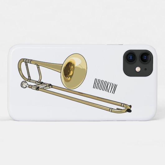 Trombone cartoon illustratie Case-Mate iPhone case (Achterkant (horizontaal))