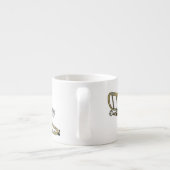 Trombone cartoon illustratie espresso kop (Achterkant)