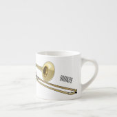 Trombone cartoon illustratie espresso kop (Rechts)