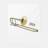 Trombone cartoon illustratie fleece deken (Voorkant)