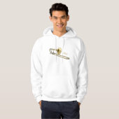 Trombone cartoon illustratie hoodie (Voorkant volledig)