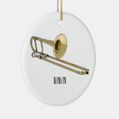 Trombone cartoon illustratie keramisch ornament (Rechts)