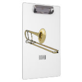 Trombone cartoon illustratie klembord (Rechts)