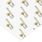 Trombone cartoon illustratie korte tafelloper (Hoek)