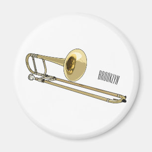 Trombone cartoon illustratie magneet