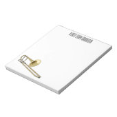 Trombone cartoon illustratie notitieblok (Linkerzijde)