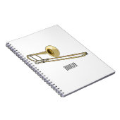 Trombone cartoon illustratie notitieboek (Rechterzijde)
