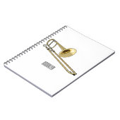 Trombone cartoon illustratie notitieboek (Linkerzijde)