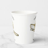 Trombone cartoon illustratie papieren bekers (Rechts)