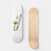 Trombone cartoon illustratie persoonlijk skateboard (Voorkant)
