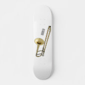 Trombone cartoon illustratie persoonlijk skateboard (Voorkant)