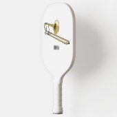 Trombone cartoon illustratie pickleball paddle (Links)