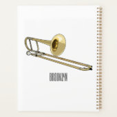Trombone cartoon illustratie planner (Achterkant)