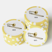 Trombone cartoon illustratie poker chips (Opstapeling)