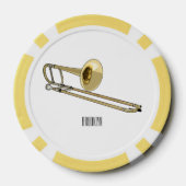 Trombone cartoon illustratie poker chips (Achterkant)