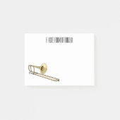 Trombone cartoon illustratie post-it® notes (Voorkant)
