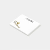 Trombone cartoon illustratie post-it® notes (Schuin)