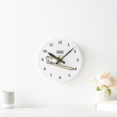 Trombone cartoon illustratie ronde klok (Huis)