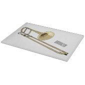 Trombone cartoon illustratie snijplank (Hoek)
