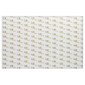 Trombone cartoon illustratie stof (Fat Quarter)