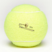 Trombone cartoon illustratie tennisballen (Voorkant)