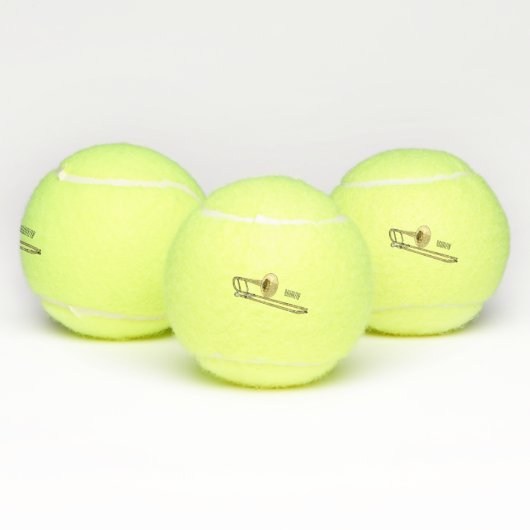 Trombone cartoon illustratie tennisballen (Multi)