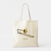 Trombone cartoon illustratie tote bag (Achterkant)