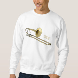 Trombone cartoon illustratie trui
