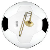 Trombone cartoon illustratie voetbal (Gedraaid)