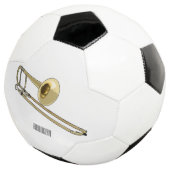 Trombone cartoon illustratie voetbal (Drie kwart)
