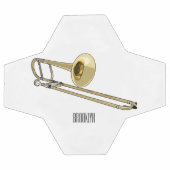 Trombone cartoon illustratie voetbal (Enkel)