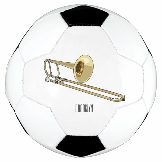 Trombone cartoon illustratie voetbal (Voorkant)