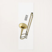 Trombone cartoon illustratie yogamat (Achterkant)