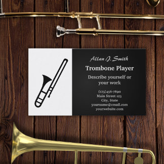 Trombone cartoon visitekaartjes